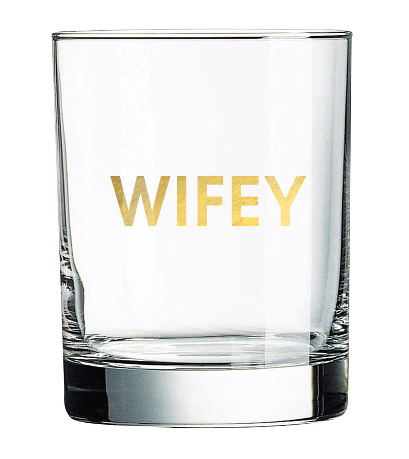 Wifey Rocks Glass Kitchen - Drinkware Chez Gagné Paper Skyscraper Gift Shop Charlotte