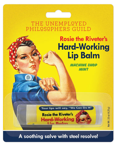 Rosie The Riveter Lip Balm Beauty + Wellness Unemployed Philosophers Guild  Paper Skyscraper Gift Shop Charlotte