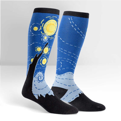 Starry Night | Stretch It Knee Socks Socks Sock It to Me  Paper Skyscraper Gift Shop Charlotte