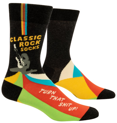 Men's Crew Socks - Classic Rock Socks Socks Blue Q  Paper Skyscraper Gift Shop Charlotte
