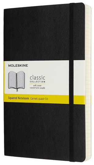 Squared Soft Cover Notebook | Large | Black BOOK Moleskin  Paper Skyscraper Gift Shop Charlotte