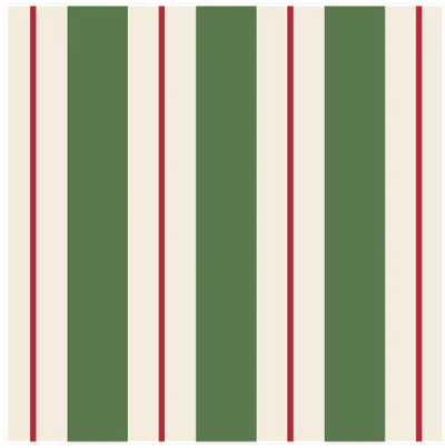 Green & Red Awning Stripe Napkins  Hester & Cook  Paper Skyscraper Gift Shop Charlotte