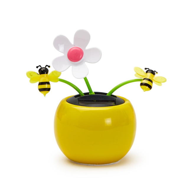 Bee Happy Solar Powered Dancing Daisy and Bees Jokes & Novelty Two&