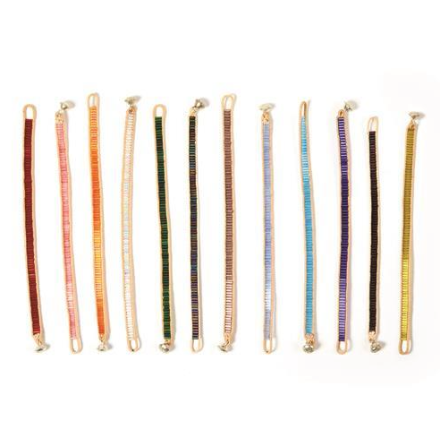 Color Bars Bugle Bead Bracelet | Assorted Jewelry Two's Company  Paper Skyscraper Gift Shop Charlotte