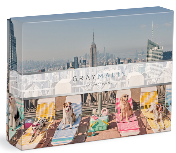 Gray Malin the Dogs of New York City 1000 Piece Puzzle BOOK Chronicle  Paper Skyscraper Gift Shop Charlotte