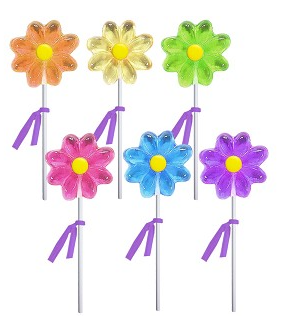 MINI DAISY LOLLIPOPS:12 PACK Candy Melville Candy Corp.  Paper Skyscraper Gift Shop Charlotte
