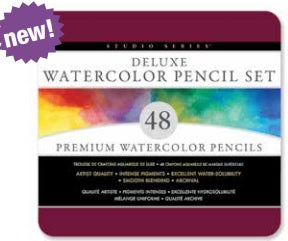 Studio Series™ Deluxe Watercolor Pencil Set Arts & Crafts Peter Pauper Press, Inc.  Paper Skyscraper Gift Shop Charlotte