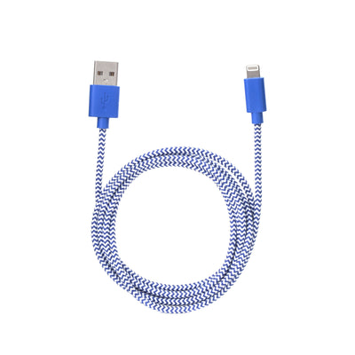 Braided Cotton Charging Cable Blue Gadgets & Tech Kikkerland  Paper Skyscraper Gift Shop Charlotte