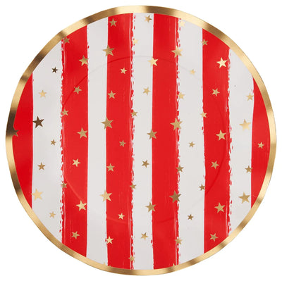 Wavy Dinner Plate Patriotic Confetti | Set of 8 4th of July Sophistiplate  Paper Skyscraper Gift Shop Charlotte