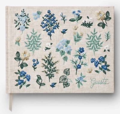 Wildwood Embroidered Guest Book Stationery Rifle Paper Co  Paper Skyscraper Gift Shop Charlotte