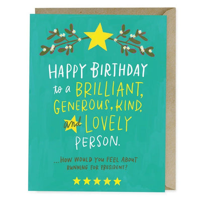 Birthday President | Birthday Card Cards Em & Friends  Paper Skyscraper Gift Shop Charlotte