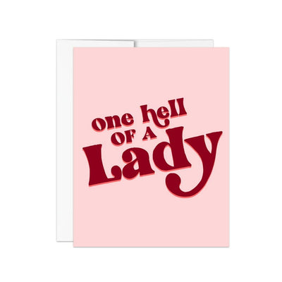 One Hell Of A Lady Notecard  Golden Gems  Paper Skyscraper Gift Shop Charlotte