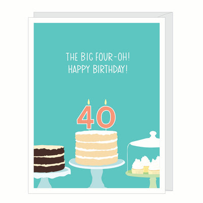 Number 40 Fortieth Birthday Card Cards Apartment 2 Cards  Paper Skyscraper Gift Shop Charlotte