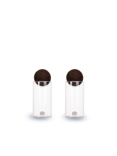 Salt & Pepper Shakers with Cork Stoppers, Set of 2