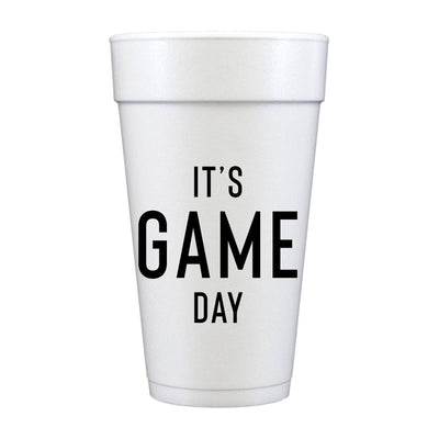 It's Game Day Football Tailgate - Set of 10 Foam Cups  Sip Hip Hooray  Paper Skyscraper Gift Shop Charlotte