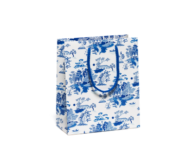 Blue Chinoiserie gift bag Cards Red Cap Cards  Paper Skyscraper Gift Shop Charlotte