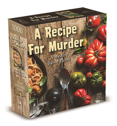 Recipe for Murder-Classic Mystery Jigsaw Puzzle Puzzles University Games  Paper Skyscraper Gift Shop Charlotte