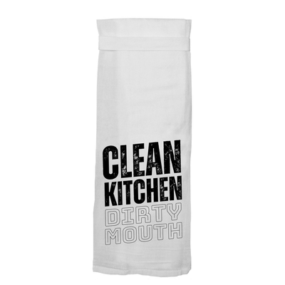 Clean Kitchen Dirty Mouth | Funny Kitchen Towels  Twisted Wares  Paper Skyscraper Gift Shop Charlotte