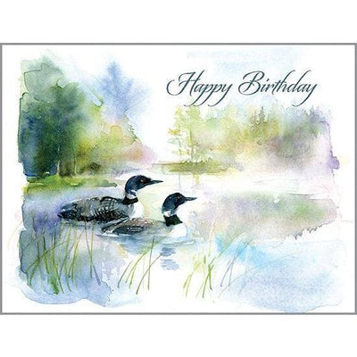 Birthday Card - Loons on Lake Cards GINA B DESIGNS  Paper Skyscraper Gift Shop Charlotte