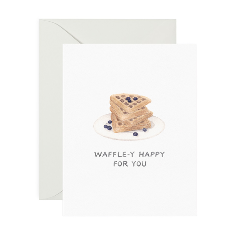 Waffle-y Happy | Congrats Card