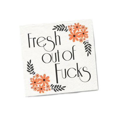 Fresh Out of Fucks | Funny Napkins  Twisted Wares  Paper Skyscraper Gift Shop Charlotte