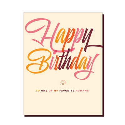 FAVORITE HUMAN | Birthday Card Cards OffensiveDelightful  Paper Skyscraper Gift Shop Charlotte