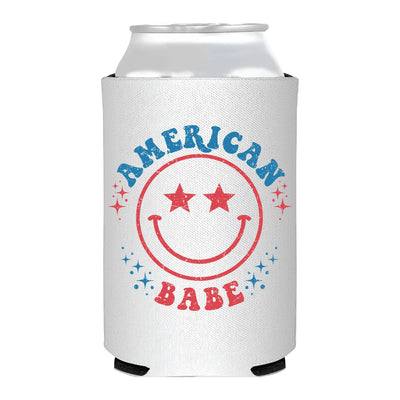 American Babe 4th Of July Retro Vintage USA Smile Can Cooler  Sip Hip Hooray  Paper Skyscraper Gift Shop Charlotte