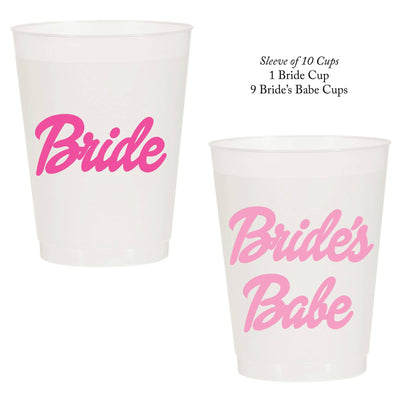 Bride & Bride's Babes Party Reusable Cups - Set of 10 Cups  Sip Hip Hooray  Paper Skyscraper Gift Shop Charlotte