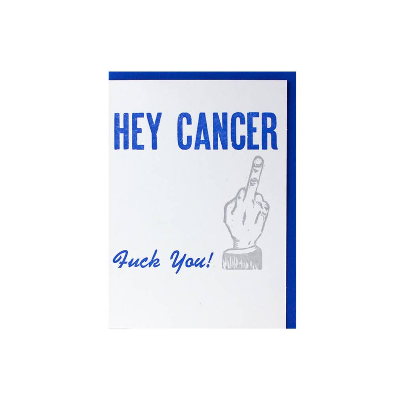 Hey Cancer FU | Encouragement Card Cards Bruno Press  Paper Skyscraper Gift Shop Charlotte