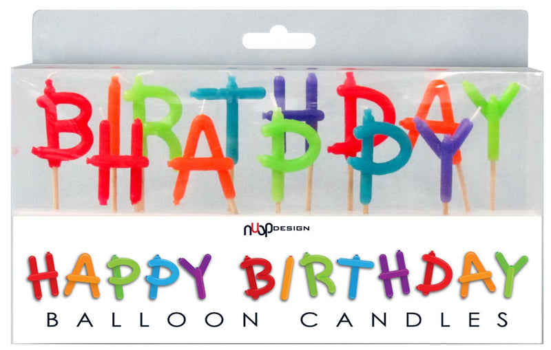 Happy Birthday Balloon Candles