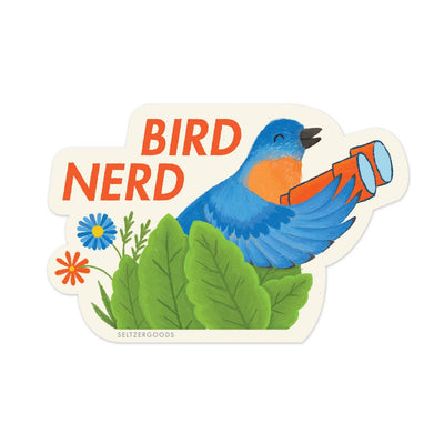 Bird Nerd Sticker Stickers Seltzer Goods  Paper Skyscraper Gift Shop Charlotte