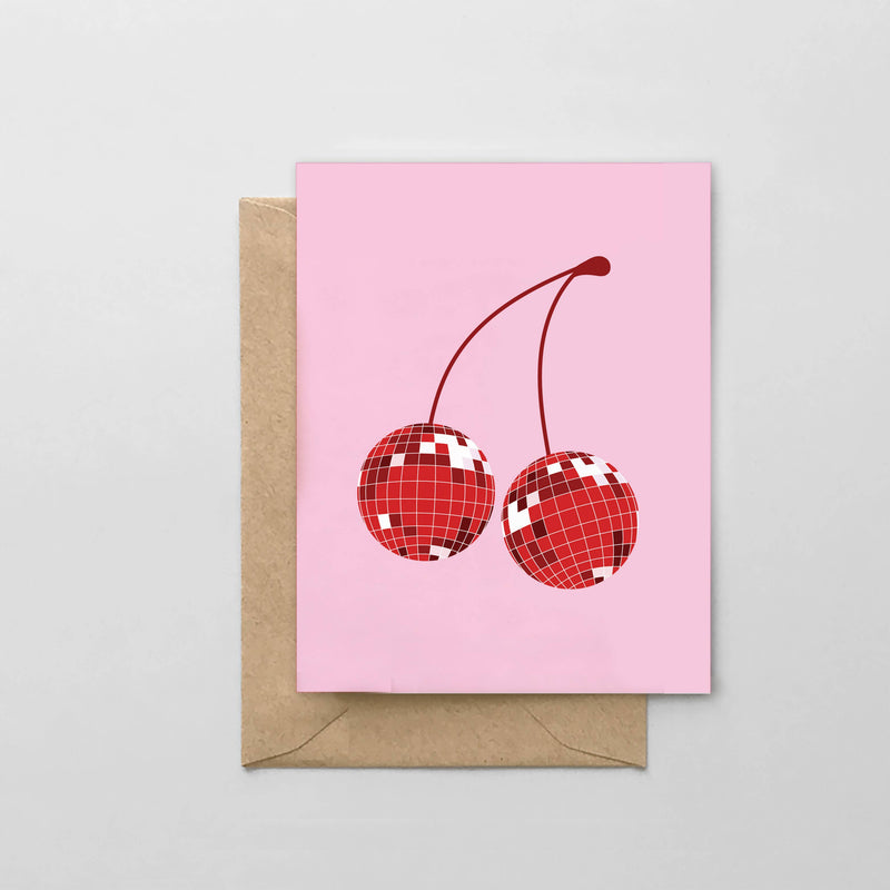 Disco Cherries -  A2 Greeting Card