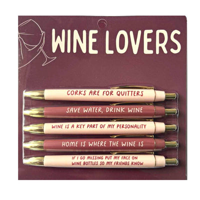 Wine Lovers Pen Set (funny, wine, winery, gift, unique)  FUN CLUB  Paper Skyscraper Gift Shop Charlotte