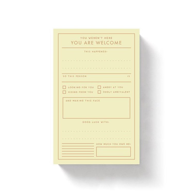 You Are Welcome Memo Pad Gift Chronicle  Paper Skyscraper Gift Shop Charlotte