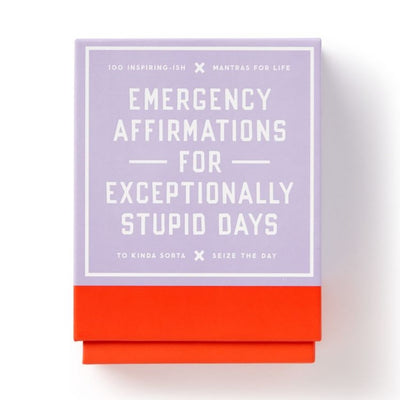 BM Card Deck Emergency Affirmations for Exceptionally Stupid Days Gift Chronicle  Paper Skyscraper Gift Shop Charlotte