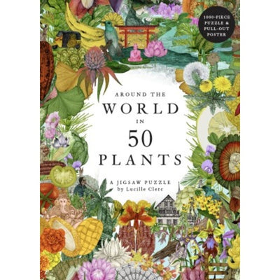 1000 Piece jigsaw Puzzle | Around the World in 50 Plants Books Chronicle  Paper Skyscraper Gift Shop Charlotte