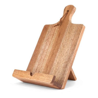 Acacia Wood Tablet Cooking Stand Kitchen True Fabrications  Paper Skyscraper Gift Shop Charlotte
