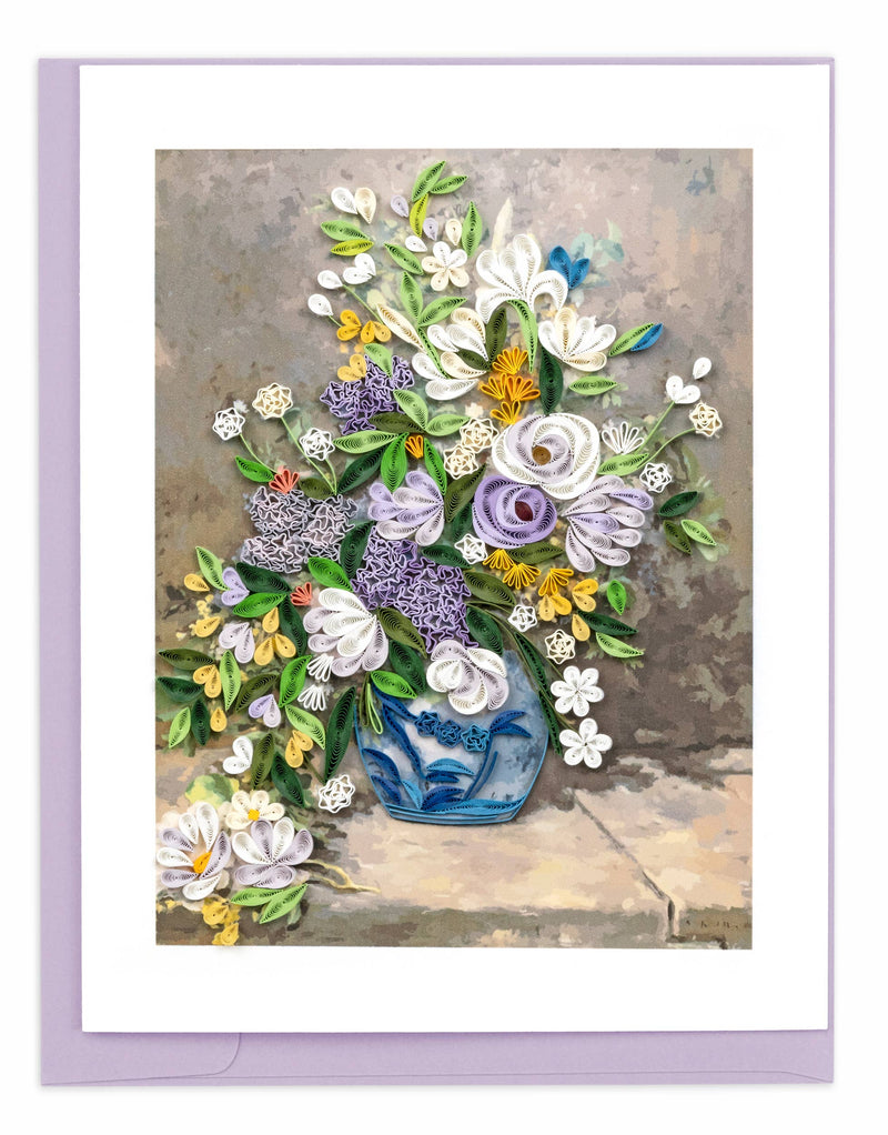 Artist Series - Quilled Spring Bouquet, Renoir Greeting Card Cards Quilling Card  Paper Skyscraper Gift Shop Charlotte