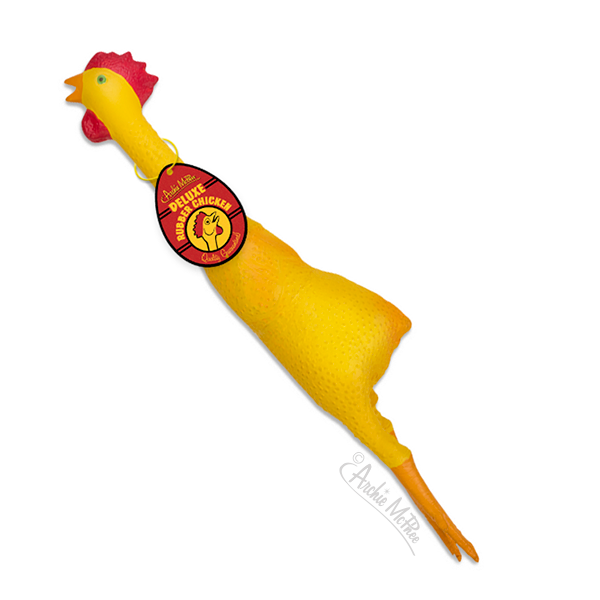 Buy your Deluxe Rubber Chicken at PaperSkyscraper.com