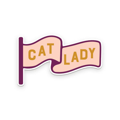 Cat Lady Sticker  Ruff House Print Shop  Paper Skyscraper Gift Shop Charlotte
