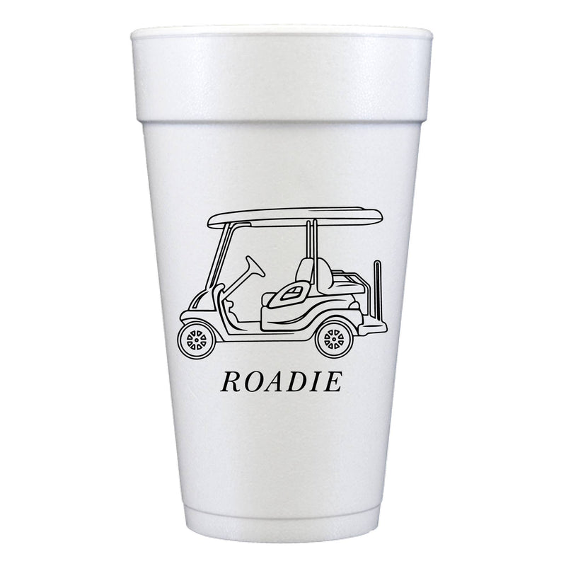 Golf Cart Roadie Masters To Go Foam Cups - Set of 10 Cups