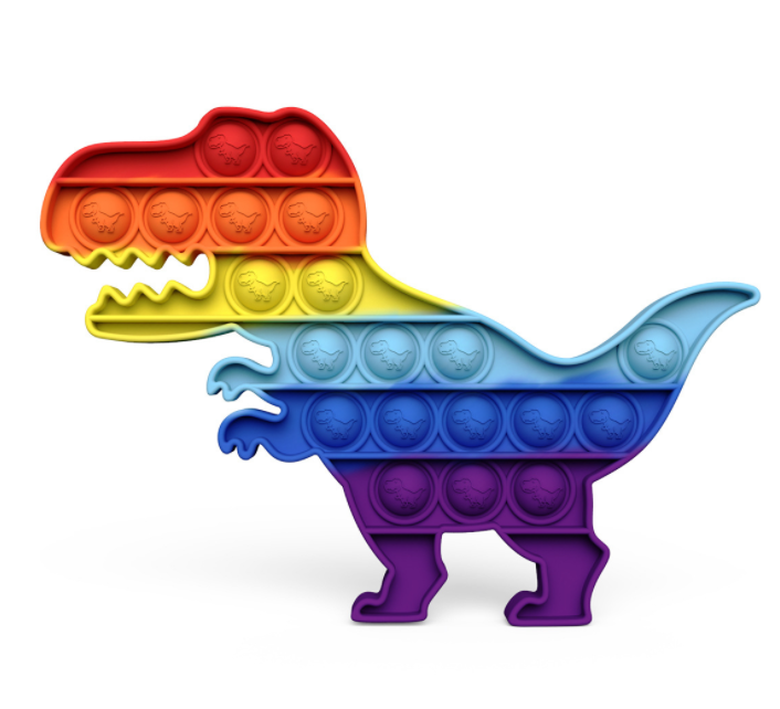 Dinosaur Rainbow Push Pop Bubble Fidget Sensory Toy Toys ShopTrendsNow  Paper Skyscraper Gift Shop Charlotte