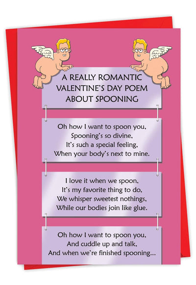 Valentine's Day Card - Spooning Poem  NobleWorks  Paper Skyscraper Gift Shop Charlotte