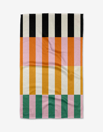 Stacked Stripes Tea Towel  Geometry  Paper Skyscraper Gift Shop Charlotte