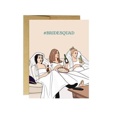 Friends #Bridesquad | Wedding Card Cards Party Mountain Paper co.  Paper Skyscraper Gift Shop Charlotte