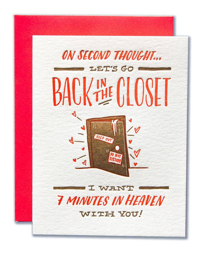 Back In Closet Funny Romance Card Cards Ladyfingers Letterpress  Paper Skyscraper Gift Shop Charlotte