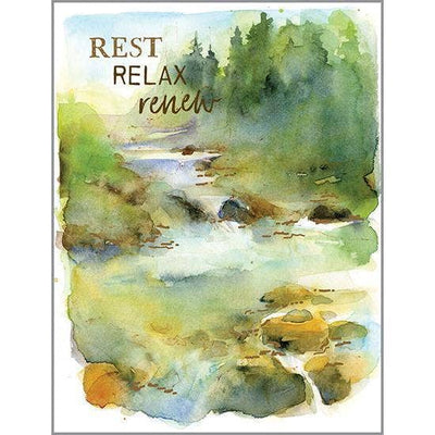 Thinking of You Card - Stream with Rocks Cards GINA B DESIGNS  Paper Skyscraper Gift Shop Charlotte