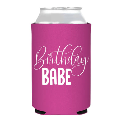 Birthday Babe Pink Koozie  Sip Hip Hooray  Paper Skyscraper Gift Shop Charlotte