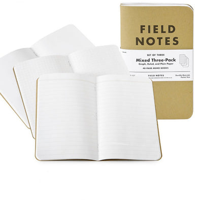 Field Notes | 3-Pack | Mixed Paper | Kraft Cover Notebooks Field Notes Brand  Paper Skyscraper Gift Shop Charlotte