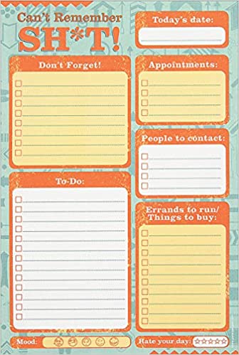 Can't Remember Sh*t | Daily Note Pad Notepads Peter Pauper Press, Inc.  Paper Skyscraper Gift Shop Charlotte